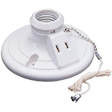 Legrand Pass & Seymour S860WCC18250V 250W Phenolic Porcelain Lamp Holder, White