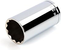 Vista 132 de TEKTON Juego de llaves de vaso de 6 puntos de 1/4 pulgadas de profundidad con riel, 11 piezas (5/32 - 9/16 pulgadas) SHD90105