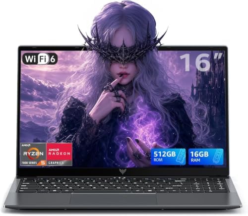 KAIGERR Gaming Laptop, Laptop with AMD Ryzen 7430U(Up to 4.3GHz),...