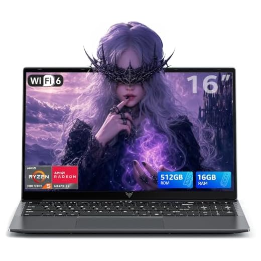 KAIGERR Gaming Laptop, Laptop with AMD Ryzen 7430U(Up to 4.3GHz), 16GB DDR4 512GB SSD Laptop Computer, 1920P FHD Display, WiFi 6, USB3.2, Type_C, Webcam Cover Slide