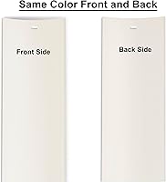 Vista 4 de Láminas de repuesto para persianas verticales, PVC resistente, curvadas y lisas (blanco hueso), 52.5 x 3.5 (paquete de 25)