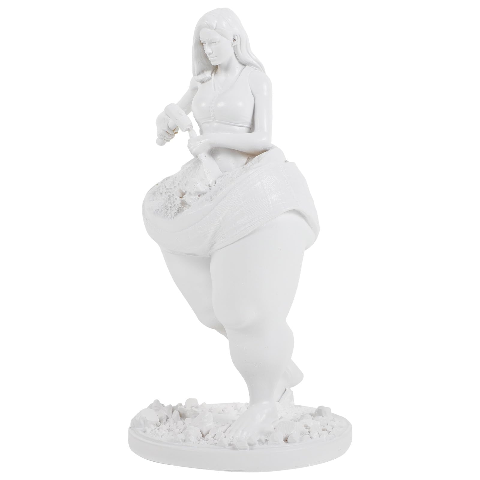 Statua Decorativa in Resina Donna Yoga Fitness, Ornamento da Scrivania per Casa e Ufficio, Statuetta Minimalista Dimagrante Regalo per Appassionati di Arredamento