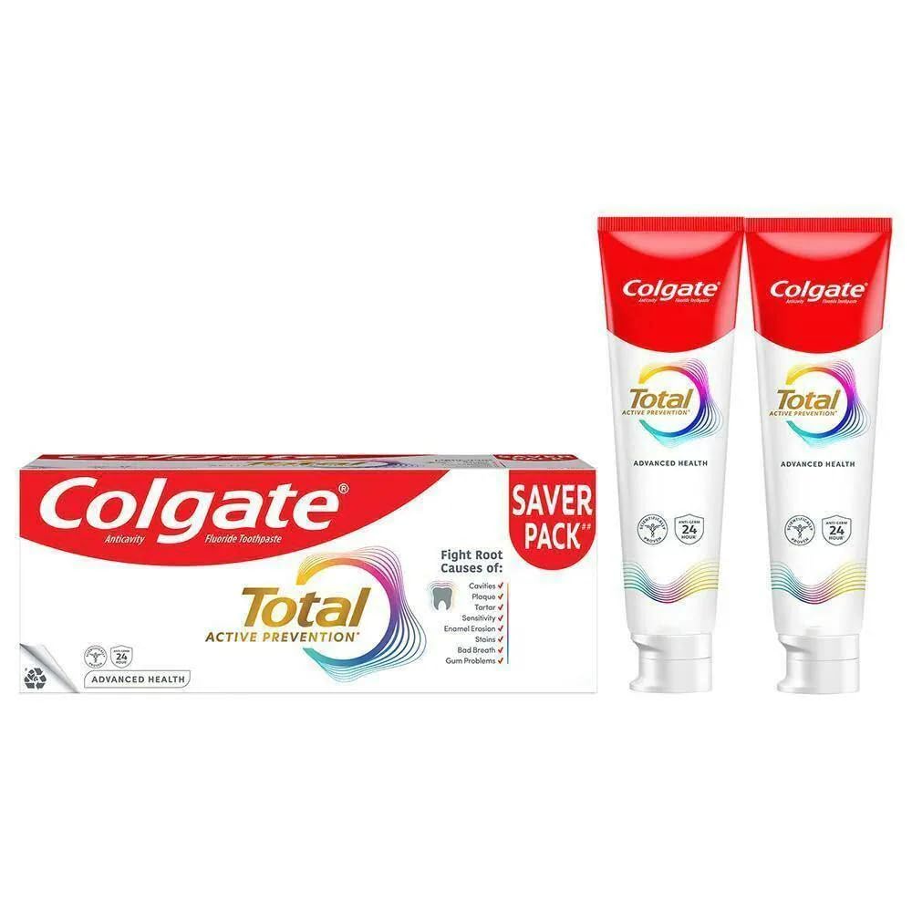 Colgate Total 280 gm (2 x 140gm) Advanced Health Anti-Germ Toothpaste, Tooth Paste with 24-Hour Anti-Germ Prevention, Whole Mouth Health-picture-28