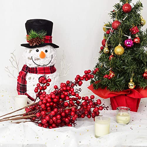 Weihnachtsbeeren-Zweige Gold - 12er Set Für Baum-Deko & Kränze