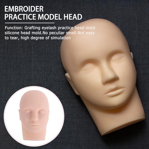 Cabeza de maniquí de silicona para perfeccionar visajismo y colocación de pestañas pelo a pelo 7