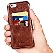 iPhone 6s Plus / 6 Plus Case, Benuo [Card Slot Series] [Vintage Fashion Style] Genuine Leather Case [Ultra Slim] [3 Card Slots] for iPhone 6 Plus / iPhone 6s Plus 5.5 inch (Stylish Brown)