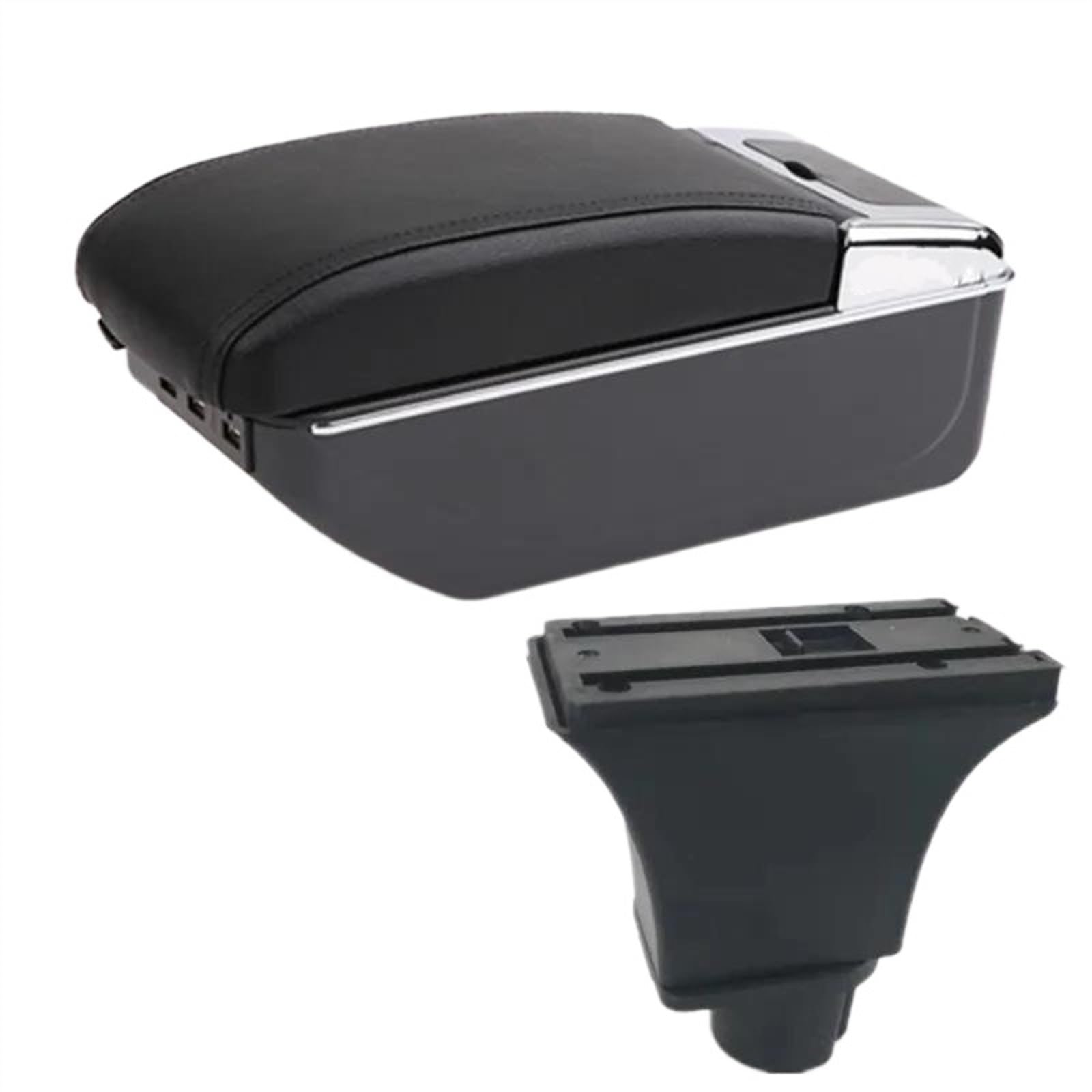 NATWEE Compatibile con Fiat per Panda per Cross 4x4 Scatola Bracciolo per Auto Scatola Portaoggetti Bracciolo Console Centrale Parti di Ricambio(2)