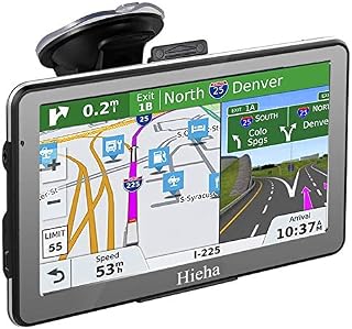 Hieha GPS Navigation Systems for Car Truck RV Vehicles 7 Inches 8GB 256Mb