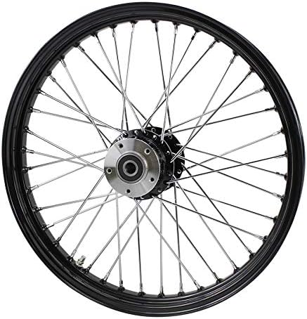 Black Front 40 Spoke Wheel 21"x2.15" (fits Harley Softail 2000-2006, Dyna FXDWG 2000-2005)