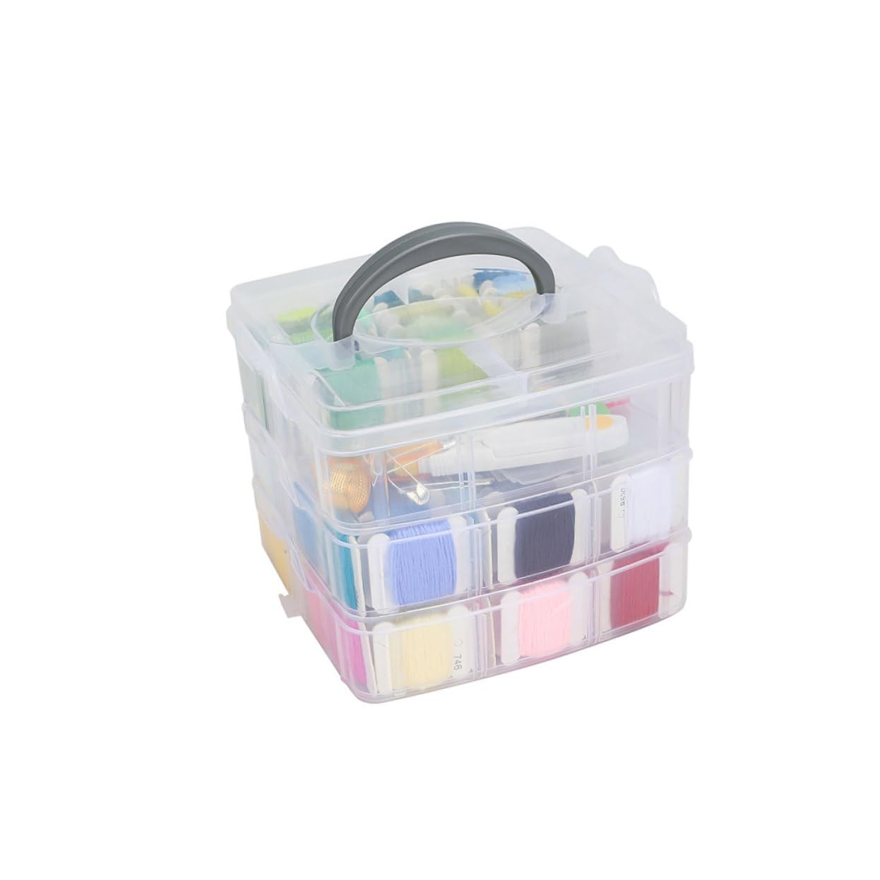 KONTONTY Juego De Hilos De Bordado Completo Con Tablero De Bobinado y Accesorios 150 Colores Ideal Para Mujeres y Niñas