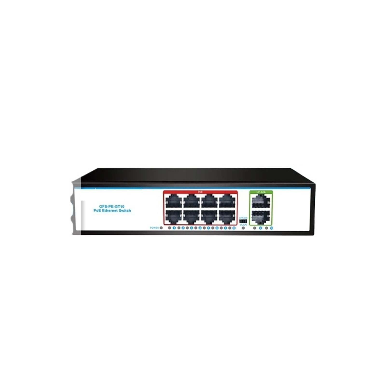 Switch Gigabit PoE 120W avec 8 ports injecteurs et 2 SFP pour réseau fibre optique stable