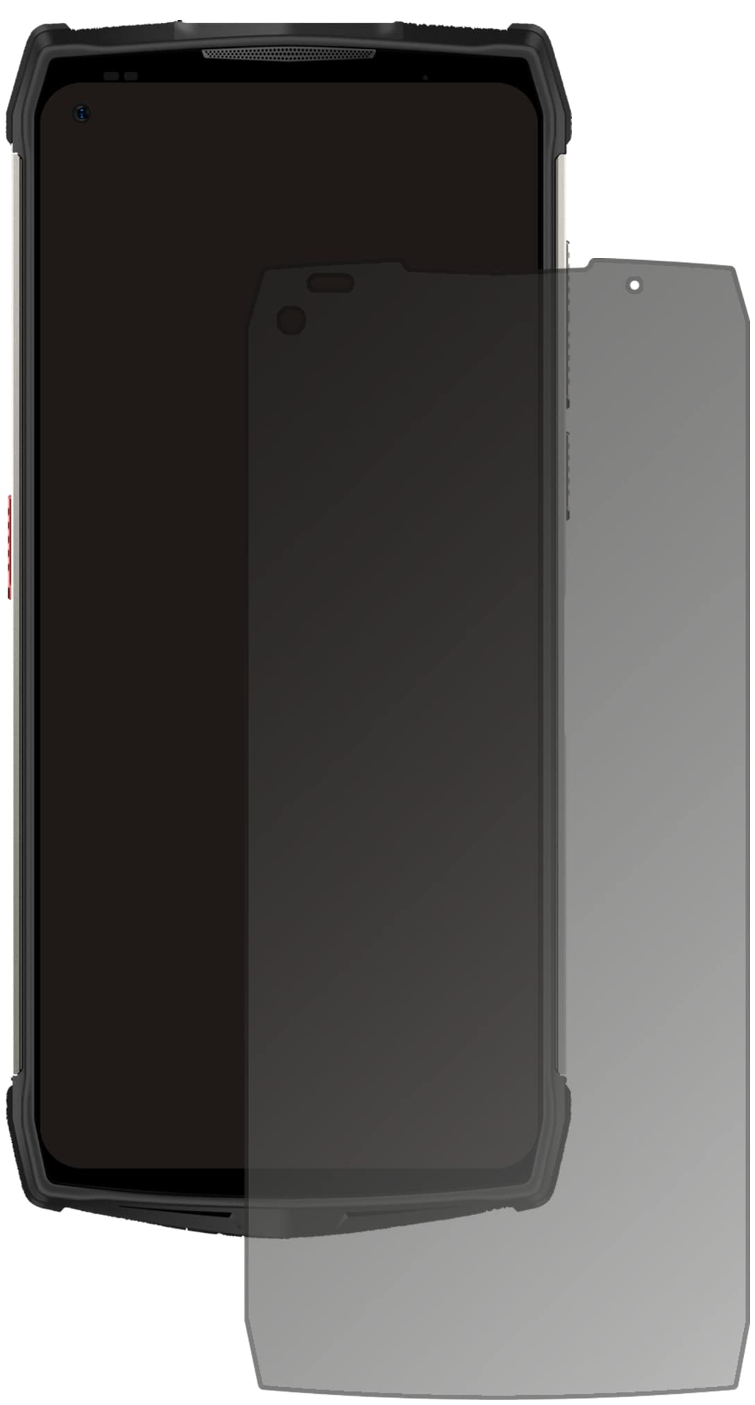 dipos I Protezione Vista compatibile con Ulefone Armor 34 Pro Pellicola Prottetiva Privacy 4 modi