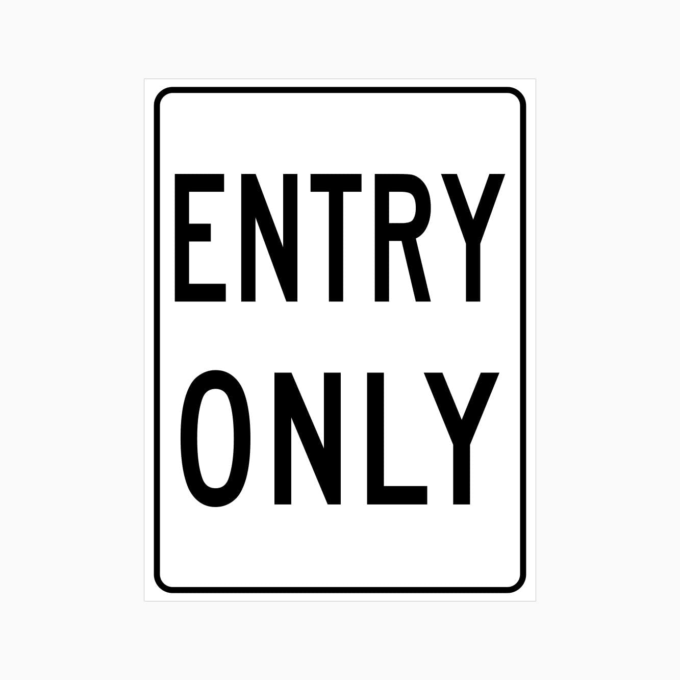 ENTRY ONLY Sign Traffic Metal Tin Sign 8 x 12 inch for Industrial & Commercial Series