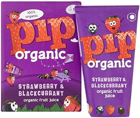 Pip Organic Strawberry & Blackcurrant Juice Wedges - 4 x 180ml (24.35fl oz)