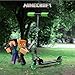 Minecraft 2 Wheel Kick Scooter with Light Up Wheels – Foldable, Non-Slip Deck, Comfortable & Smooth Ride