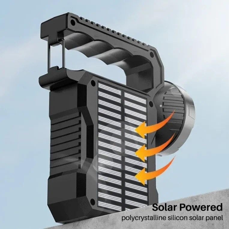 Image of 1Set, Solar Flashlights for Emergencies,LED Camping Lights,Multi-Functional Flashlights for Emergencies,Solar + USB Dual Charging Perfect for Power Outages,Outdoor Camping.