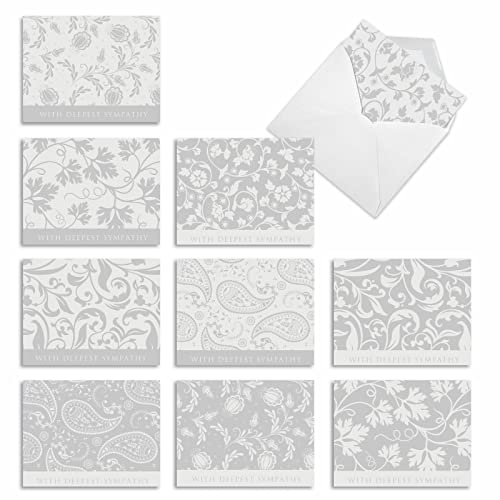 The Best Card Company - 10 Assorted Sympathy Cards Boxed (4 X 5.12 Inch) - Condolence, Bereavement Greetings - Condolence Cards M2342Srg #TOP11