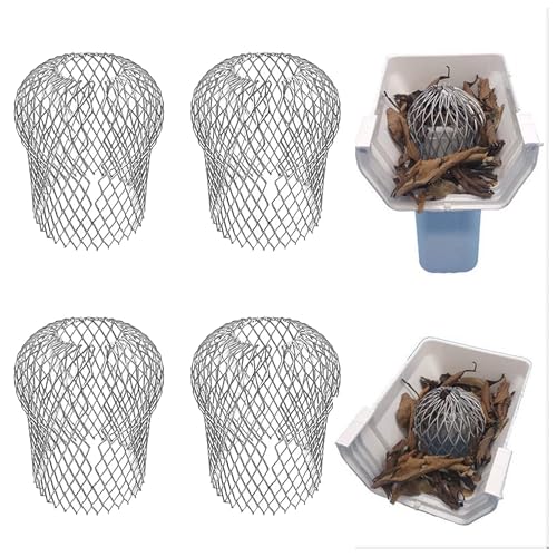 Crapaudine de Gouttière, Lot de 4 Protection de Gouttière, 15 x 8,3 cm Grille Gouttiere Anti Feuilles Flexible et Durable pour Maison Avant-Toit Tuyau de...