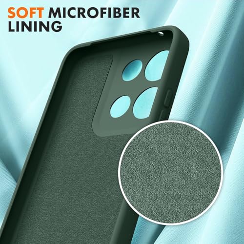 Image of DIZORO Microfiber Candy Case for Motorola Edge 60 Pro case 5G Smooth Touch Cushion Liquid Soft Silicone Gel Rubber Phone Cases Non-Slip Full Body Protective Shockproof Back Cover - Forest Green