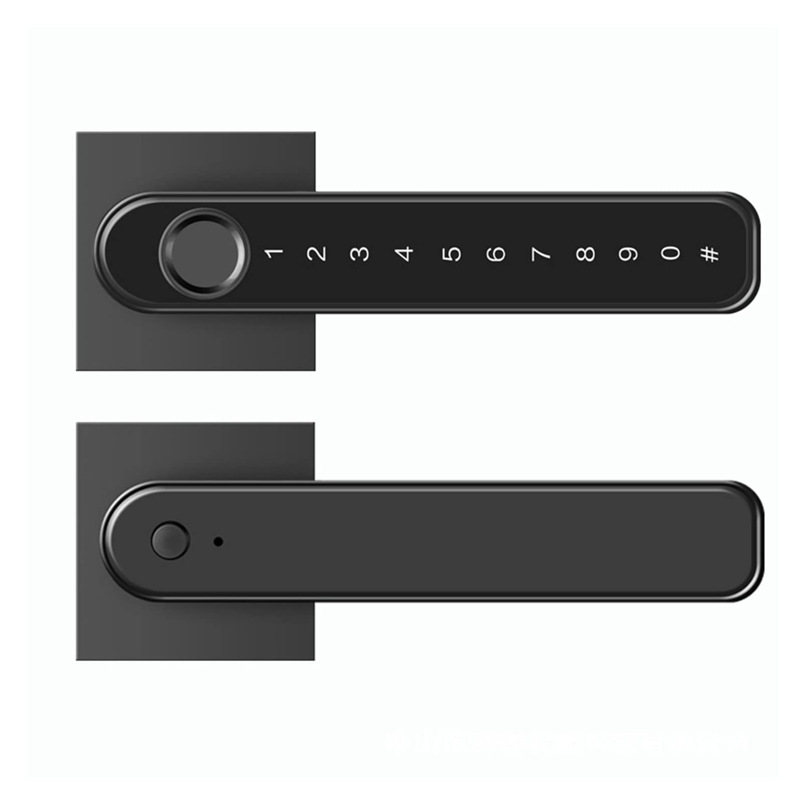 Inteligentny zamek do drzwi, Tt Zamknij Bluetooth Smart Block Zinc Tope Code Blokada 4 w 1 odblokowanie za pomocą odcisku palca/hasło/klawisz/Tuya App(Single lock)