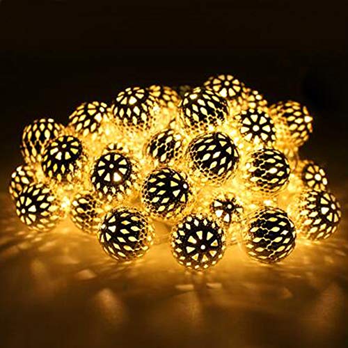 Twinkle Star YAOQIAOJI 40 Led Globe String Lights, Moroccan Halloween Party Hanging Lights Battery Operated Decor For Indoor thumb #3
