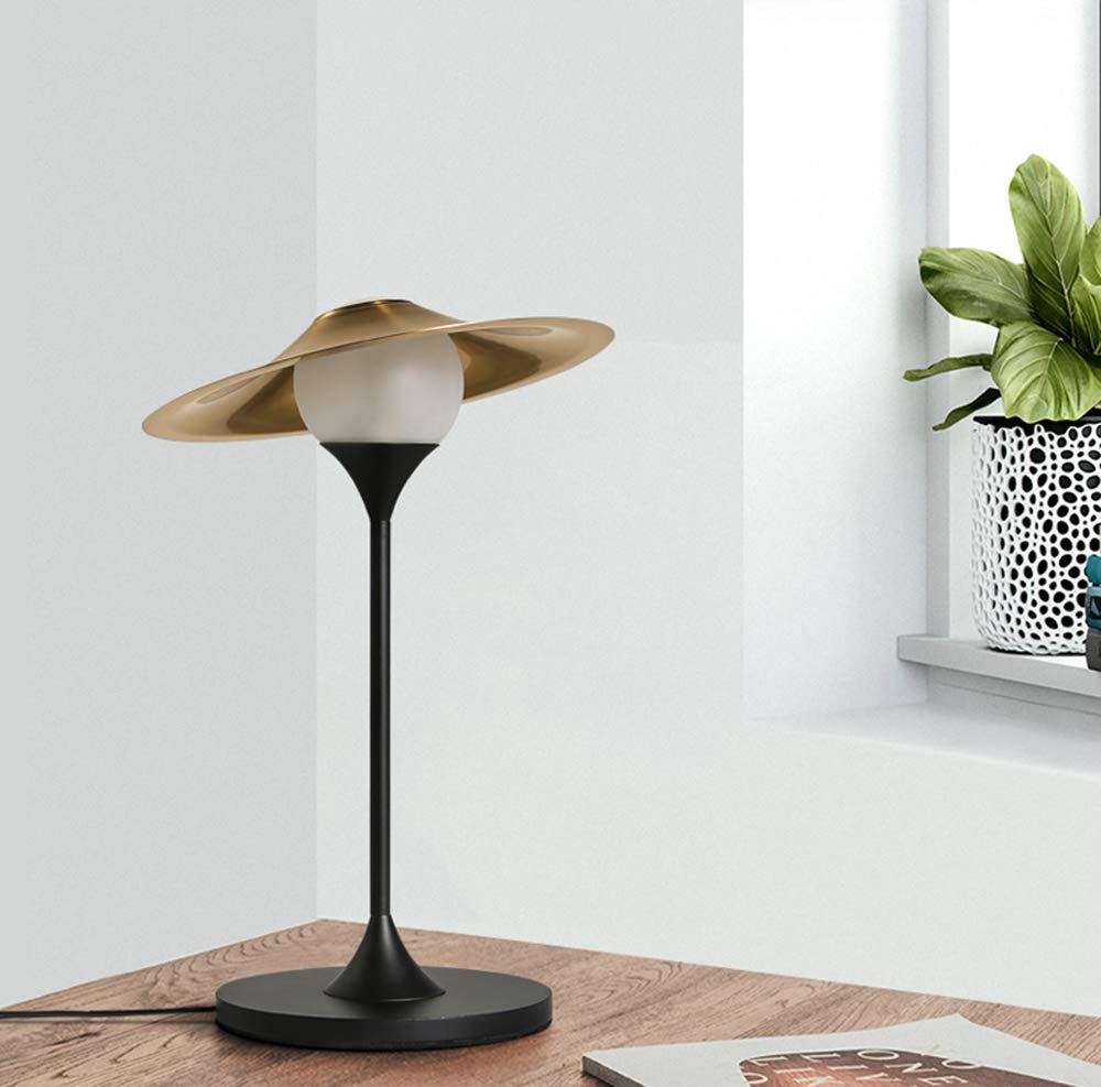 Tischleuchte Retro Metall Glas Lampenschirm Arbeitsplatzlampe Leselampe Vintage Verstellbare Schreibtischlampe Schlafzimmer Nachttisch Lampe Arbeitsplatz-Leuchte