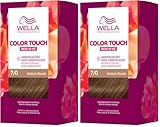 Wella Professionals Color Touch demi-permanente Haarfarbe ohne Ammoniak – Haarfärbemittel mit bis zu 50% Grauhaar-Abdeckung – Ansatz-Kit inkl. Haarmaske – 7/0 Medium Blonde (130 ml) (Packung mit 2)