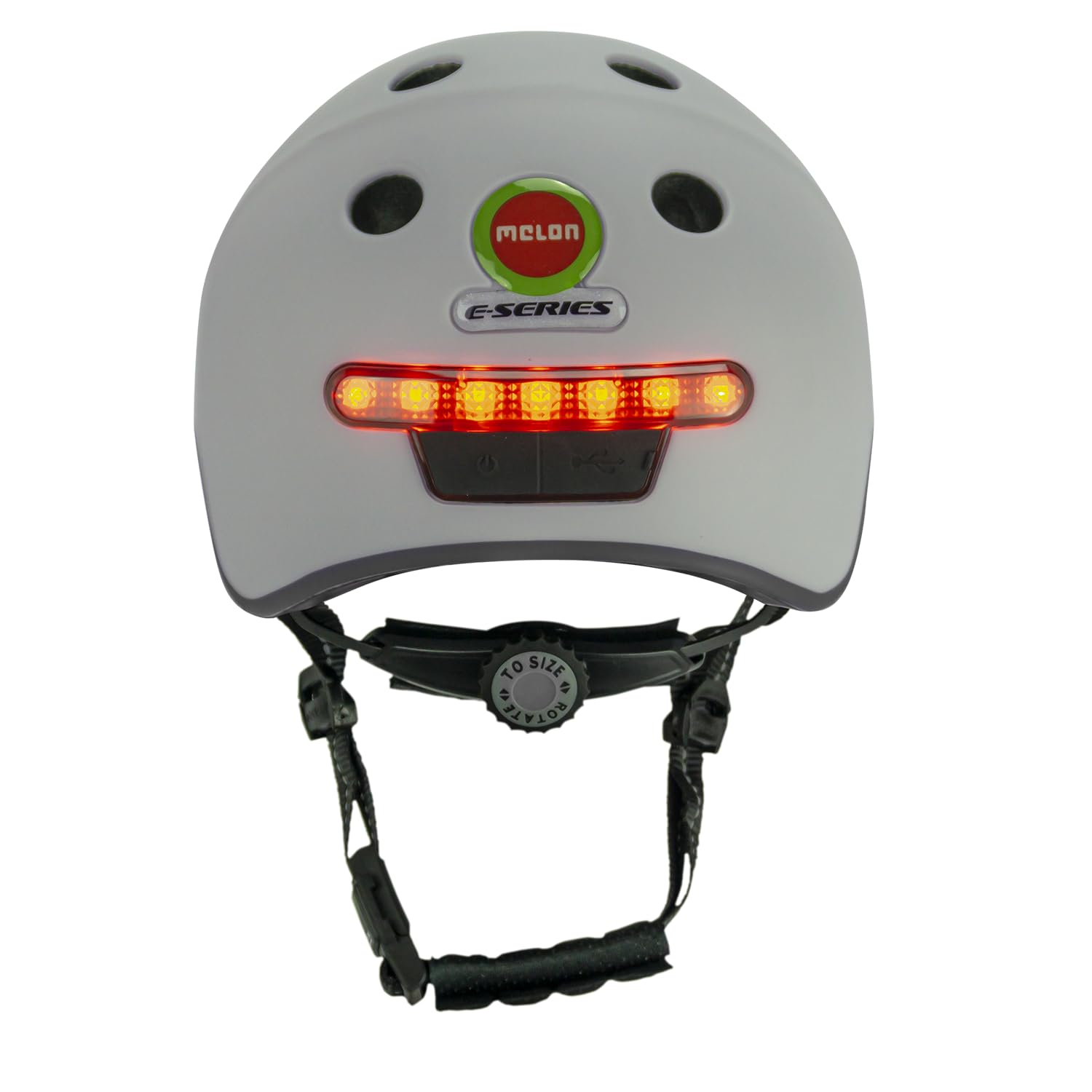 Melon Kask rowerowy E-Series dla kobiet i mężczyzn, bezpieczny kask miejski z oświetleniem, przednie i tylne światło, zapięcie magnetyczne, możliwość indywidualnego dopasowania