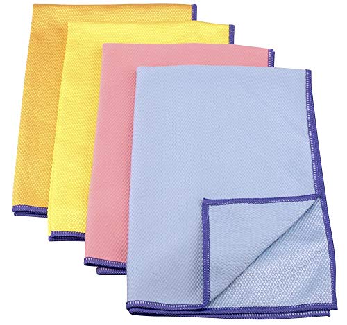 Preisvergleich Produktbild purclean Microfasertuch BEKKO mit Schuppenstruktur, extra saugstark, 30% Polyamide, 60x40cm, in blau, orange, gelb oder pink