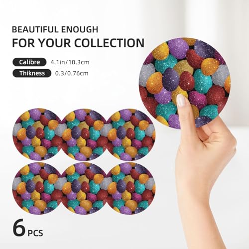 Dessous de verre céramique œufs colorés pour table basse - 4