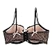 MIERSIDE Women's Fashion Sexy Lace Strappy Bra Pink with Black (34DDD)