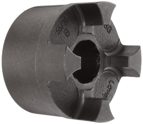 Lovejoy 62062 Size CJ 75/90B Curved Jaw Coupling Hub, Cast Iron, Inch, Rough Stock Bore, 6.3'' OD, 8.27'' Overall Coupling Length, No Keyway