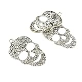 Antik-Silberton Schmuck Charms Handwerk Kunst Herstellung Perlen W2PC4Z Blume Schädel Kopf, Metall, Kein Edelstein