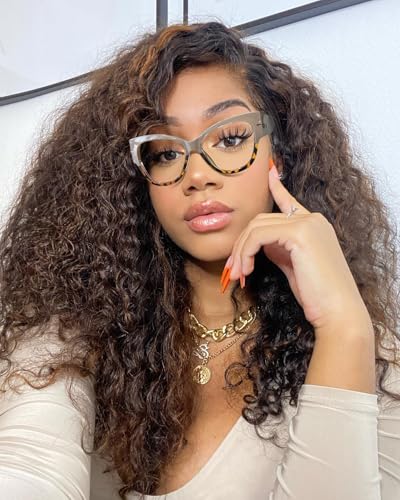 Image of VOOGLAM Oversize Cateye Blue Light Glasses for Women Anti Eyestrain Dry Eyes Computer Phone TV Eyewear Elektra