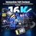TEFLOTY 16K DisplayPort Kabel 2m 2.1, DP Kabel Unterstützt 80Gbps 16K@60Hz, 8K@120Hz, 4K@240Hz/165Hz/144Hz, Display Port Kabel für Gaming-Monitor, Grafikkarte, Laptop, Projektor