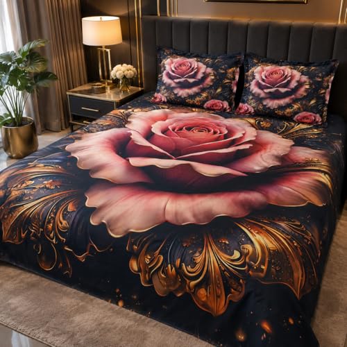 Image of 7D Digital Printed Double Bedsheet Set with Bedsheet Tucker (Free)