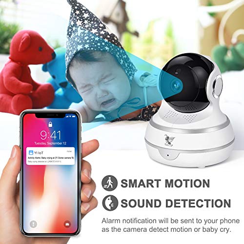 TBMax WiFi Home Security Camera - Baby/Pet/Nanny Monitor with 1080P HD Night Vision, 2-Way Audio, Motion Tracking, Cloud/MicroSD Storage, Wireless Indoor Security IP Camera - Thumbnail 5