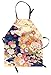 ABAKUHAUS Giapponese Grembiule, Fiori Tradizionale, Comodo per la Cucina Unisex con Collo Regolabile per Cucinare Cuocere Arrostire e Giardinaggio, Multicolore