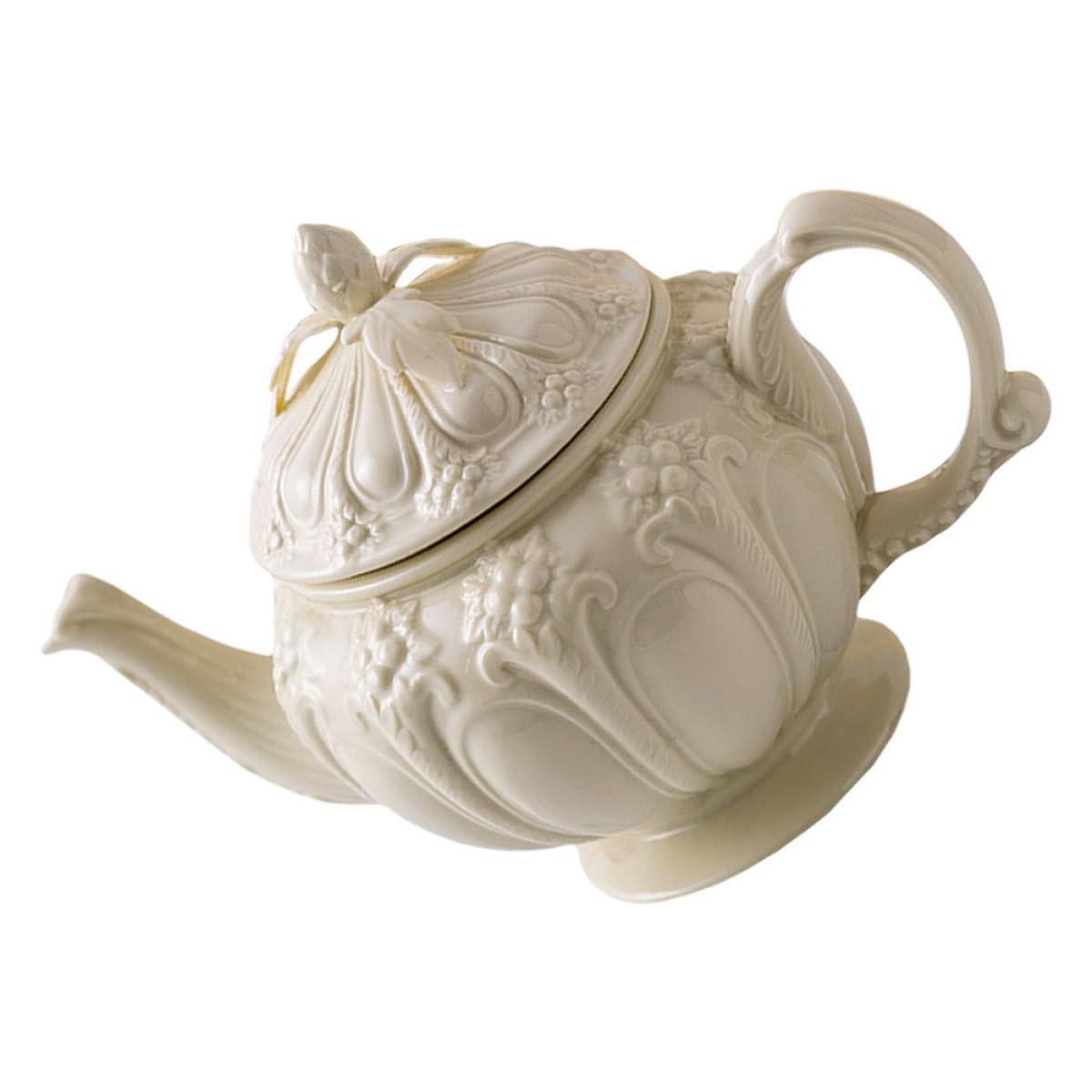 PartyKindom 1pieza Tetera de Cerámica Estilo Retro con Mango Ergonómico Jarra para Café Vintage Esmaltada para Infusiones y Té Tarde