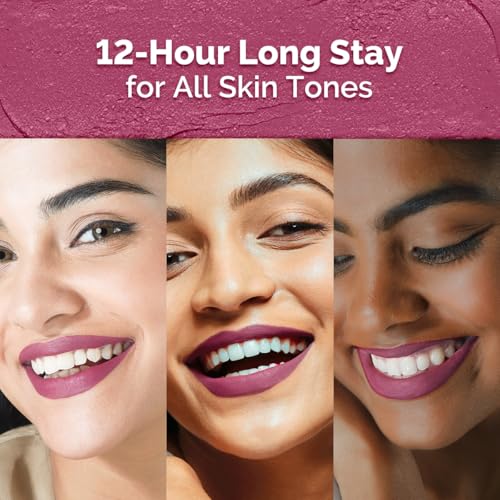 Image of Mamaearth Moisture Matte Longstay Mini Lipstick with Avocado Oil & Vitamin E for 12 Hour Long Stay-08 Pink Tulip - 0.7 g