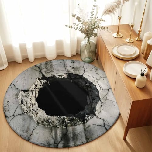 Large Area Rugs for Bedroom Living Room, Cracked Wall Soft
