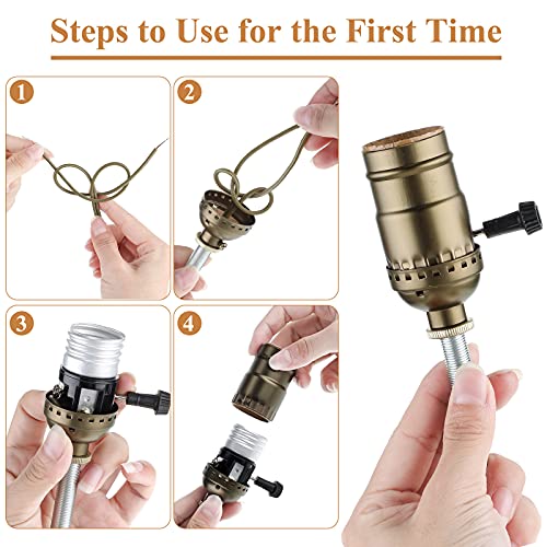 Zonon 2 Packs Lamp Repair Kit, Floor Lamp Rewire Kit, Lamp Parts Table Lamp Repair With 12 Foot Cord And 3 Way Socket Complete Hardware Set For Diy Vintage Lighting Fixtures Lamp Design #TOP2