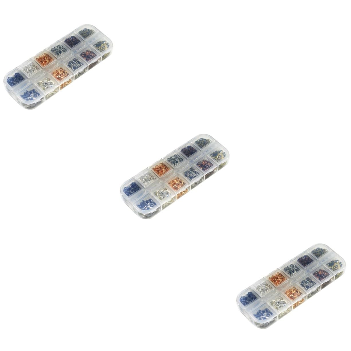 NUOBESTY 2376piezas Kit Accesorios Para Bisutería Broches Langosta Anillas Abiertas y Cierres Para Pulseras y Collares