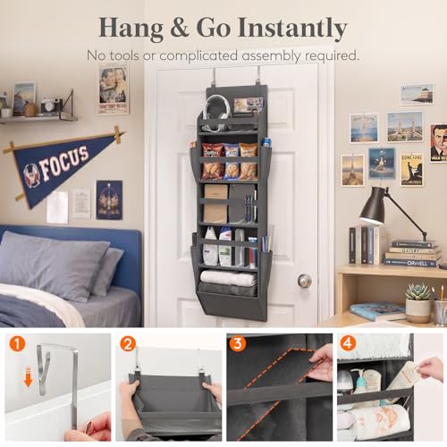 Lifewit-1-Pack-Over-the-Door-Organizer-5-Section-Clear-Window-Hanging-Storage-with-4-Side-Pockets-Sturdy-Anti-Tilt-40-lbs-Load-Behind-Door-for-Closet-Bedroom-Bathroom-Nursery-Dorm-Dark-Gray