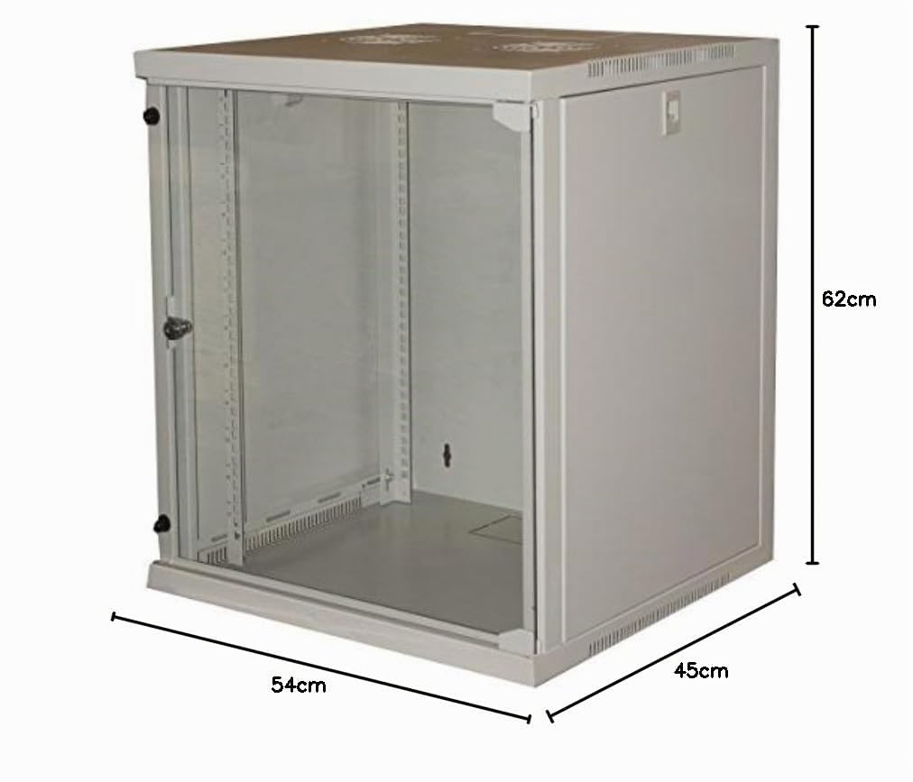 Link LK1912UG Armadio 12 Unità da Muro per Reti 620 X 540 X 450 mm, Grigio