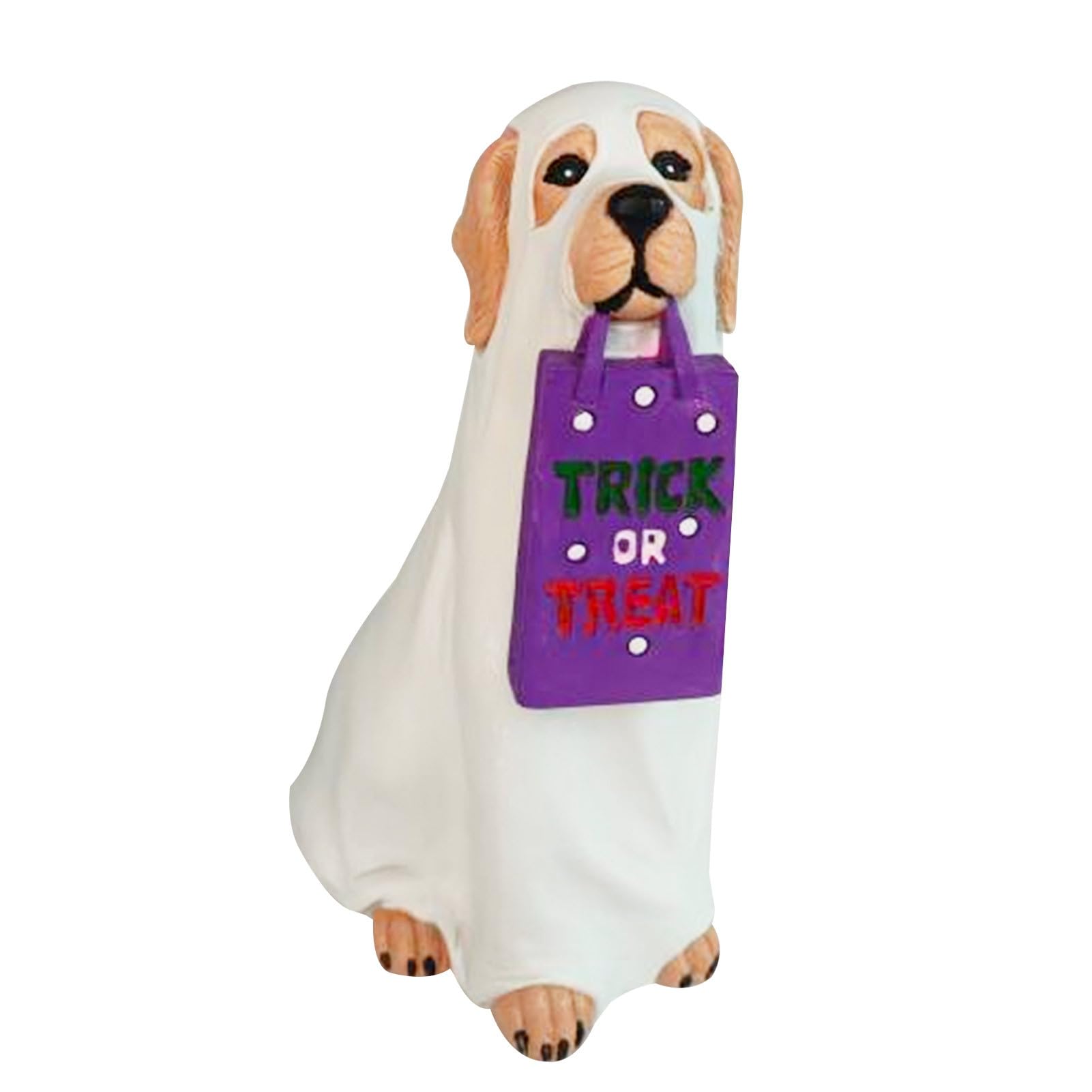 Aznever Halloween Golden Retriever Figure,Decorative Golden Retriever Figurine with Bag | Ghost Dog Halloween Figurine for Halloween Indoor Outdoor Decor Spooky Scene Favors Decor