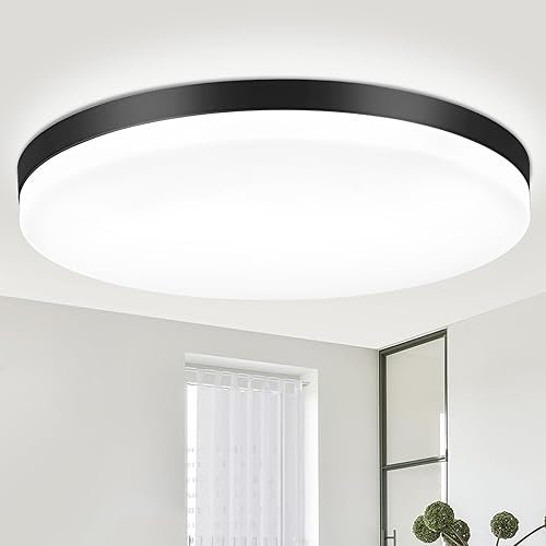 Miniatura 1 de DLLT - Lámpara de techo LED regulable con control remoto, 13 pulgadas, 24 W, 3000 K-6000 K, color de luz ajustable, moderna y ultrafina redonda
