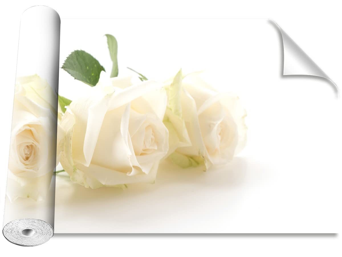 Papier peint Tulup roses blanches 250x104cm pour camouflage moderne