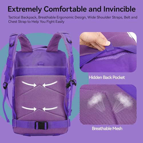 Miniatura 7 de Delgeo Mochila Tactica 45l Militar,Gran Capacidad 45 30 20cm Mochila,Plegable Impermeable Mochila Para Montañismo,Senderismo,Camping Y Viajes