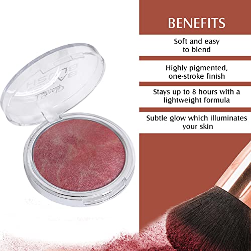 Image of Glam21 Baked Blusher | Highly Pigmented, Long Lasting | Illuminating Glow Finish | Smooth & Blendable Texture |Stays up to 8 hours | For All Skin Types | 6gm | Shade-11